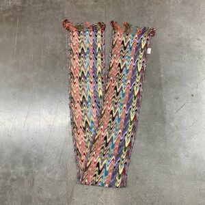 VTG Aldo Knit Scarf Boho Chevron Pattern Unisex Multicolor